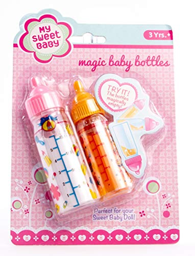 Toysmith My Sweet Baby, Magic Baby Bottle Set, Two Bottles, For Boys and Girls Age 3+