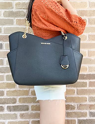 Jet Set Large Saffiano Leather Shoulder Bag