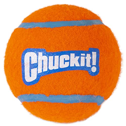Chuckit Dog Tennis Ball Dog Toy, Medium (2.5 Inch Diameter) for dogs 20-60 lbs, Pack of 4