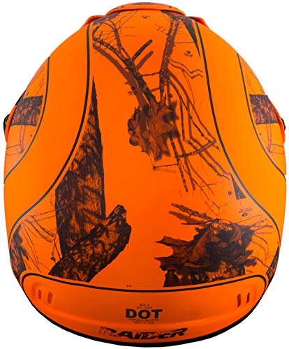 Raider Ambush Mossy Oak Unisex-Adult MX Off-Road Helmet (Blaze Orange Break-Up Infinity Camo, Small)