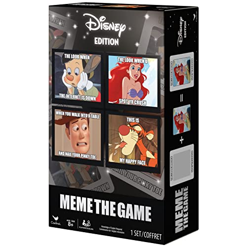 Meme The Game, Disney Version Funny Cards Family Party Travel Activity, for Adults and Kids Ages 8 and Up