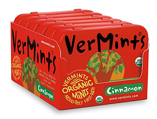 VerMints Organic Cinnamon Mints 1.41 Oz (Pack of 6)