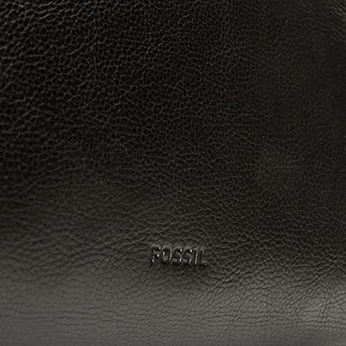 Fossil Women's Jacqueline Eco-Leather Tote Bag Purse Handbag, Black (Model: ZB1502001)