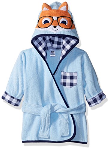 Hudson Baby Unisex Baby Cotton Animal Face Bathrobe, Nerdy Fox, One Size