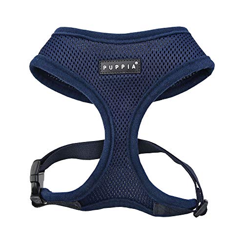 Puppia Soft Dog Harness, Navy, Medium (PDCF-AC30-NY-M)