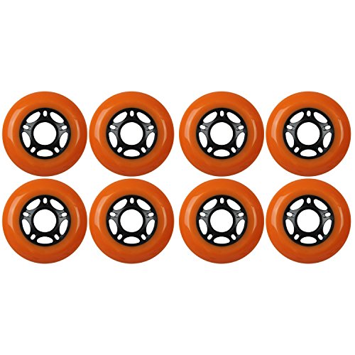 KSS Outdoor Asphalt Formula 89A Inline Skate X8 Wheels, Orange, 76mm