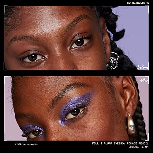 NYX PROFESSIONAL MAKEUP Fill and Fluff Eyebrow Pomade Pencil, Chocolate