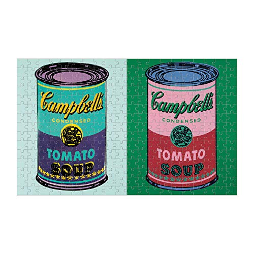 Andy Warhol Soup Cans Jigsaw Puzzle, 300 Pieces, 24” x 18” – Lenticular Jigsaw Puzzle Featuring Shifting Iconic Andy Warhol Artwork–Thick, Sturdy Pieces, Challenging Family Activity, Great Gift Idea