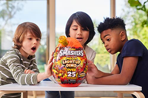 Smashers Mega Light Up Dino Spinosaurus Series 4 by ZURU - Collectible Egg with Over 25 Surprises, Volcano Slime, Fossil Toy, Dinosaur Toy, Toys for Boys and Kids (Spinosaurus)