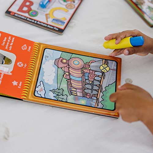 Melissa and Doug On the Go Water Wow! Reusable Water-Reveal Activity Pads, 3-pk, Vehicles, Animals, Alphabet - Travel Toys, Party Favors, Stocking Stuffers, Mess Free Coloring Books For Kids Ages 3+