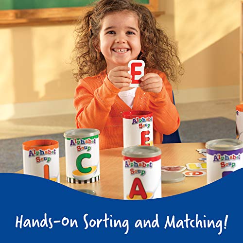 Learning Resources Alphabet Soup Sorters - 208 Pieces, Ages 3+, Early Phonics Manipulatives, ABCs, Alphabet Awareness and Recognition, Alphabet Soup Games