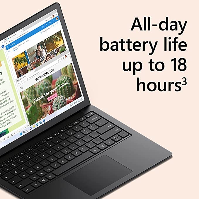 Microsoft Surface Laptop 5 (2022), 15' Touch Screen, Thin and Lightweight, Long Battery Life, Fast Intel i7 Processor for Multi-Tasking, 512GB Storage with Windows 11, Black