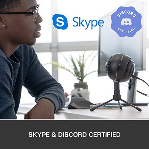 Logitech for Creators BlueSnowball iCE USB Microphone for PC, Mac, Gaming, Recording, Streaming, Podcasting, with Cardioid Condenser Mic Capsule, Adjustable Desktop StandandUSB cable, PlugandPlay – Black