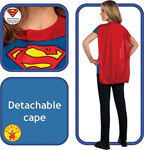 Rubie's womens Dc Comics Women's Supergirl T-shirt With Cape Adult Sized Costumes, As Shown, Medium US