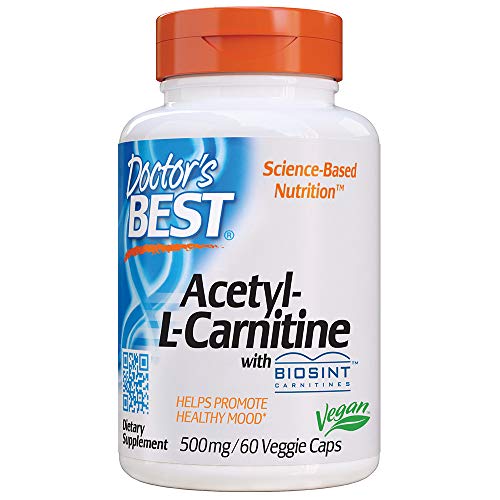 Doctor's Best Acetyl L-Carnitine, Help Boost Energy Production, Support Memory/Focus, Mood, Non-GMO, Vegan, Gluten Free