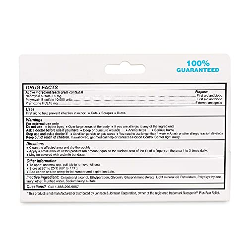 (4 Pack) Globe Triple Antibiotic Cream + Pain Relief, Neomycin, Polymyxin B, Pramoxine HCl, Soothes Painful Cuts, Burns and Scrapes, 24 Hour Infection Protection