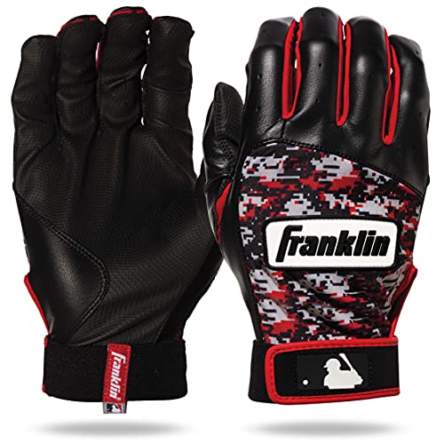 Franklin Sports MLB Digitek Baseball Batting Gloves - Gray/Red Digi - Youth Medium
