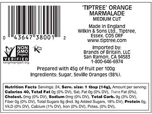 Tiptree Orange Marmalade, 12 Ounce Jar
