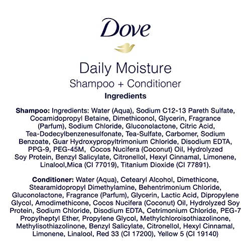 Dove Concentrate Shampoo And Conditioner Set For Dry Hair Moisturizes And Smooths In 30 seconds, 2X More Washes, Combo Pack, 20 fl oz (Pack of 2)