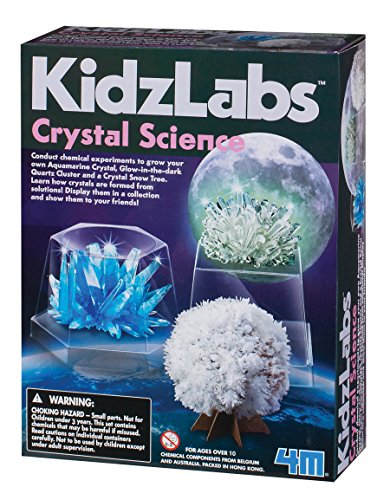 4M Kidzlabs Crystal Science Kit - DIY STEM Toys Lab Experiment, Educational Gift for Kids and Teens