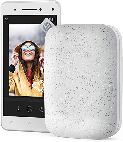 HP Sprocket Portable 2x3' Instant Color Photo Printer (Luna Pearl) Print Pictures on Zink Sticky-Backed Paper from your iOS and Android Device.