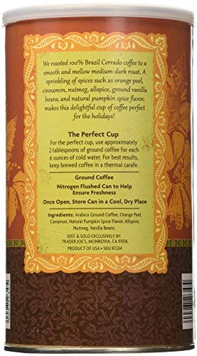 Trader Joes Pumpkin Spice Coffee...14 Oz.