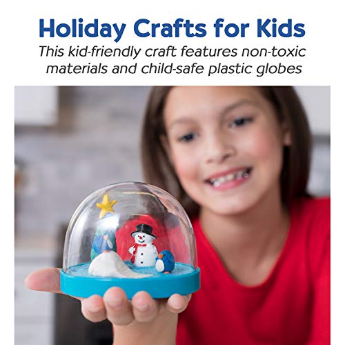 Creativity for Kids Holiday Craft Kit - Makes 3 DIY Christmas and Holiday Snow Globes for Kids