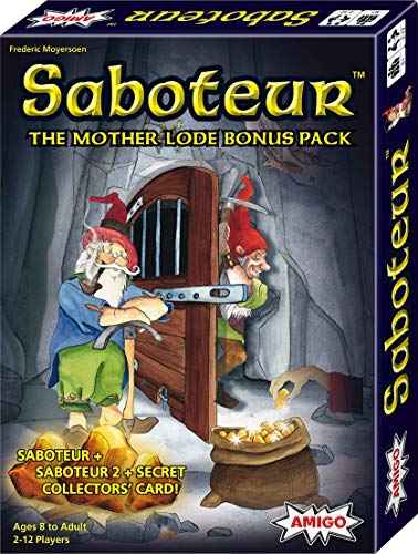 AMIGO Saboteur Mother Lode Bonus Pack Card Game with Saboteur, Saboteur 2 and Secret Collectors’ Card—Amazon Exclusive Blue