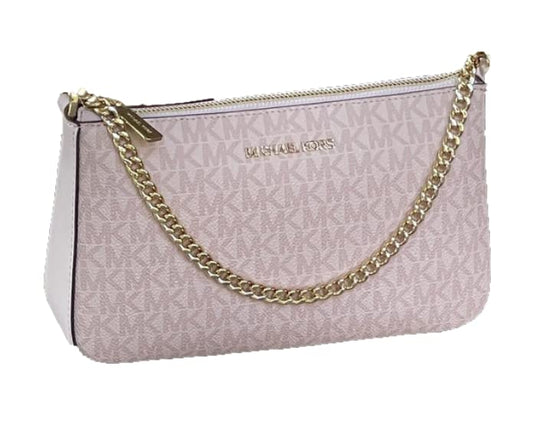 Michael Kors Jet Set Travel Medium Pouchette Crossbody Bag (Dark Powder Blush)