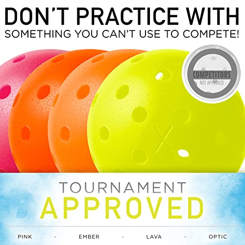 Franklin Sports X-40 Pickleballs - Outdoor Pickleballs - 3 Pack - USA PICKLEBALL APPROVED - Pink - Official Ball of US Open Pickleball Championships