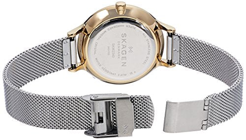 Skagen Women's Anita Quartz Analog Stainless Steel and Mesh Watch, Color: Gold/Silver (Model: SKW2340)