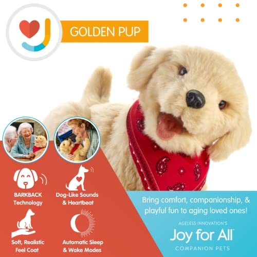 JOY FOR ALL Ageless Innovation Companion Pets Golden Pup Lifelike and Realistic