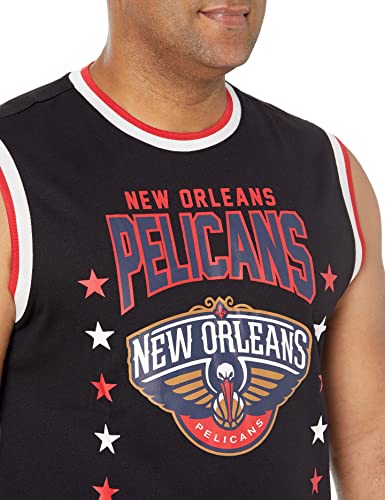 Ultra Game NBA New Orleans Pelicans Mens Jersey Sleeveless Muscle T-Shirt, Black, Large