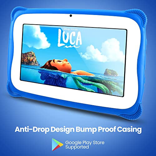 Kids Tablet with Stylus Pen, 7 Inch Android Tablet with 1080p HD Display, Dual Camera, WiFi Compatibility, Quad-Core Processor, 1GB RAM, 8GB Storage, Kid Proof Cover