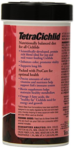 Tetra TetraCichlid Balanced Diet Flakes for Cichlids, 1.58 oz