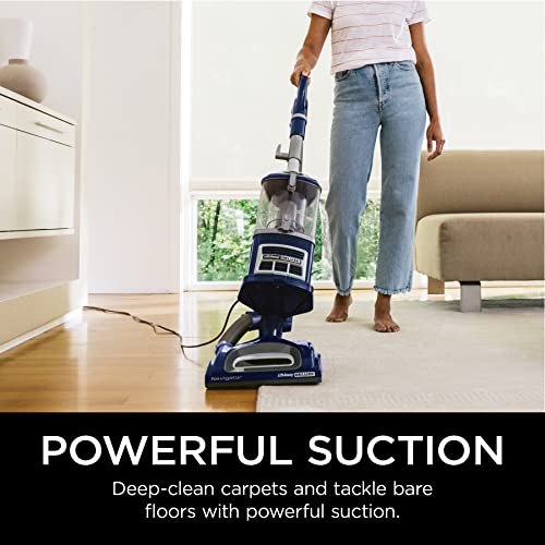 Shark NV360 Navigator Lift-Away Deluxe Upright Vacuum with Large Dust Cup Capacity, HEPA Filter, Swivel Steering, Upholstery Tool and Crevice Tool, Blue