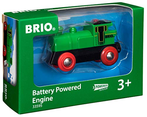 BRIO World - 33595 Battery Powered Engine Train | Toy Train for Kids Ages 3 and Up , Green