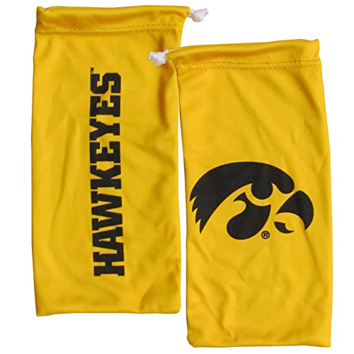 NCAA Iowa Hawkeyes Adult Sunglass and Bag Set, Yellow
