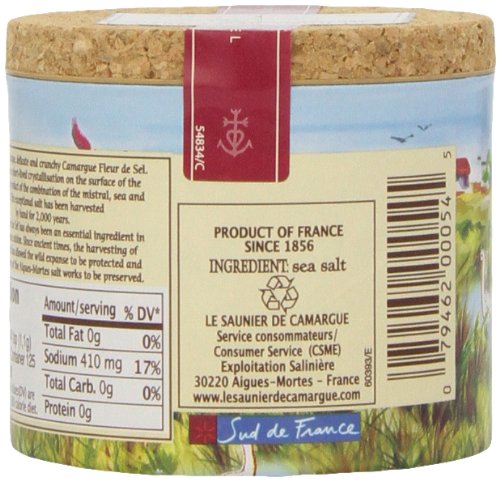 Le Saunier De Camargue Fleur De Sel (Sea Salt), 4.4 Oz, Multi (115815)