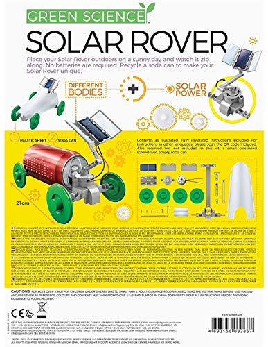 4M Green Science Solar Rover, DIY STEAM Powered Kids Science Kit, Boys and Girls Ages 5+