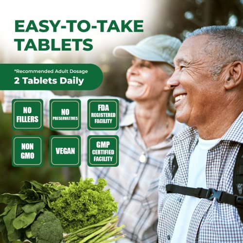 Pomona Wellness Super Greens Supplement, Full Of Superfood Vitamins and Minerals, Fruits and Vegetable, Greens Powder for Bloating and Digestion, Gut Health, USDA Organic, Non-GMO, 120 Tablets