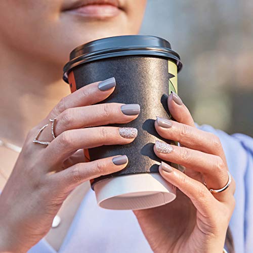 KISS imPRESS Press-On Manicure, Nail Kit, PureFit Technology, Short Press-On Nails, Square, Flawless, Includes Prep Pad, Mini File, Cuticle Stick, and 30 Fake Nails