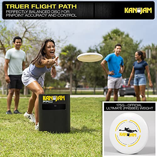 Kan Jam PRO Set Disc Throwing Game, American Made - Perfect for Outdoors, Beach, Backyard, Tailgates, Indoors and Outdoors,Black