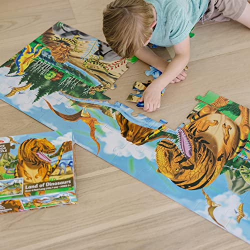 Melissa and Doug Land of Dinosaurs Floor Puzzle (48 pcs, 4 feet long)