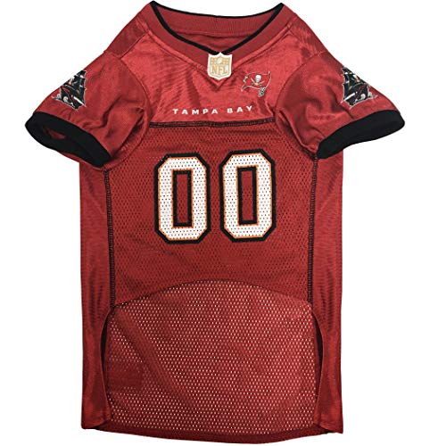 NFL Tampa Bay Buccaneers Dog Jersey, Size: Small. Best Football Jersey Costume for Dogs and Cats. Licensed Jersey Shirt.