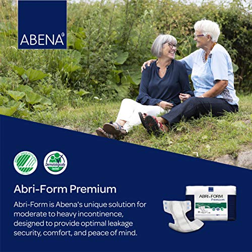 Abena Abri-Form Premium Incontinence Briefs, Level 1, (Medium To Large Sizes) Medium, 104 Count