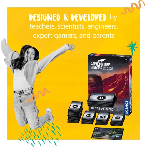 Adventure Games: The Volcanic Island | A Kosmos Game from Thames and Kosmos | Collaborative, Replayable Storytelling Game Experience for 1 to 4 Players | Ages 12+