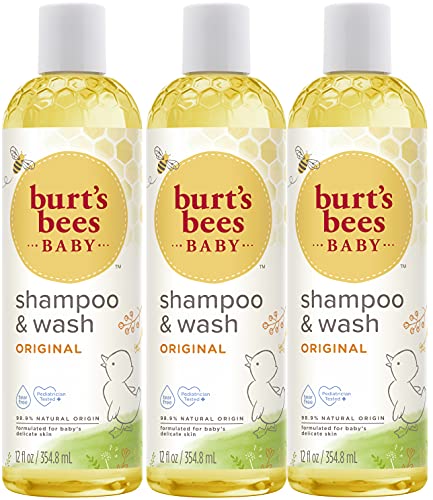 Burt's Bees Baby Shampoo and Wash, Tear Free Soap, Natural Baby Care, Original,12 Ounce (Pack of 3)