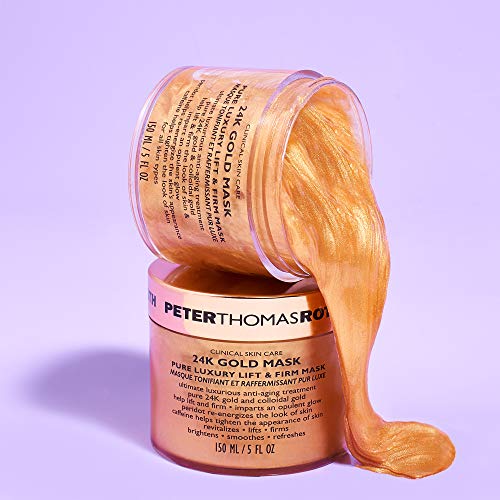 Peter Thomas Roth | 24K Gold Mask | Pure Luxury Lift and Firm, Anti-Aging Gold Face Mask, Helps Lift, Firm and Brighten the Look of Skin, 5 Fl Oz (Pack of 1)