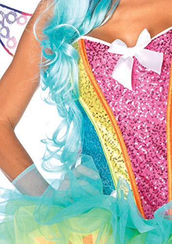 Leg Avenue Women's Rainbow Sequin Bustier, Multicolor, Small
